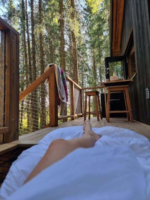 Treetop Ekne - Hytte I Skogen Med Hengebru Hotel Levanger Exterior foto