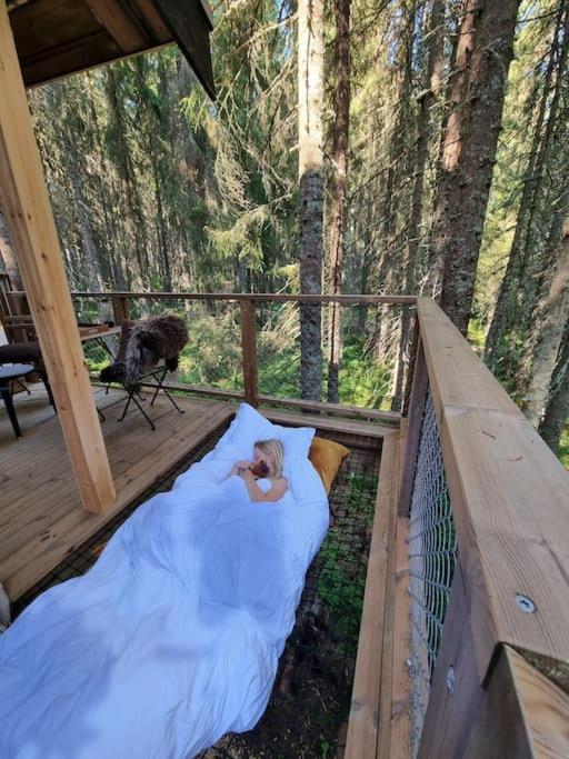 Treetop Ekne - Hytte I Skogen Med Hengebru Hotel Levanger Exterior foto